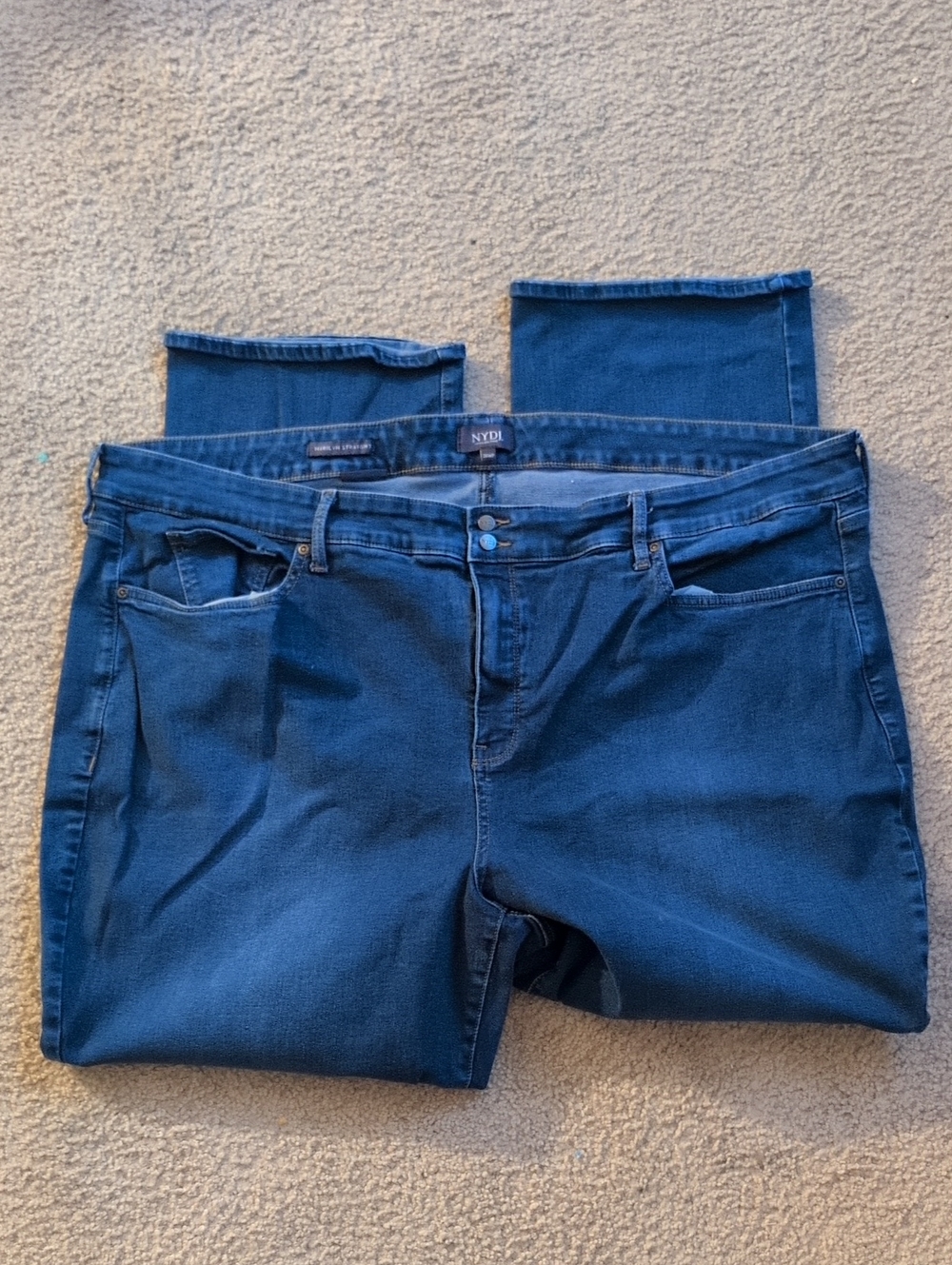NYDJ Marilyn Straight Women's Deep Indigo High-Rise Jeans